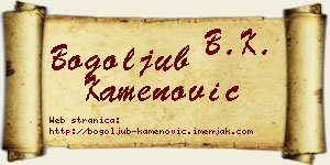 Bogoljub Kamenović vizit kartica
